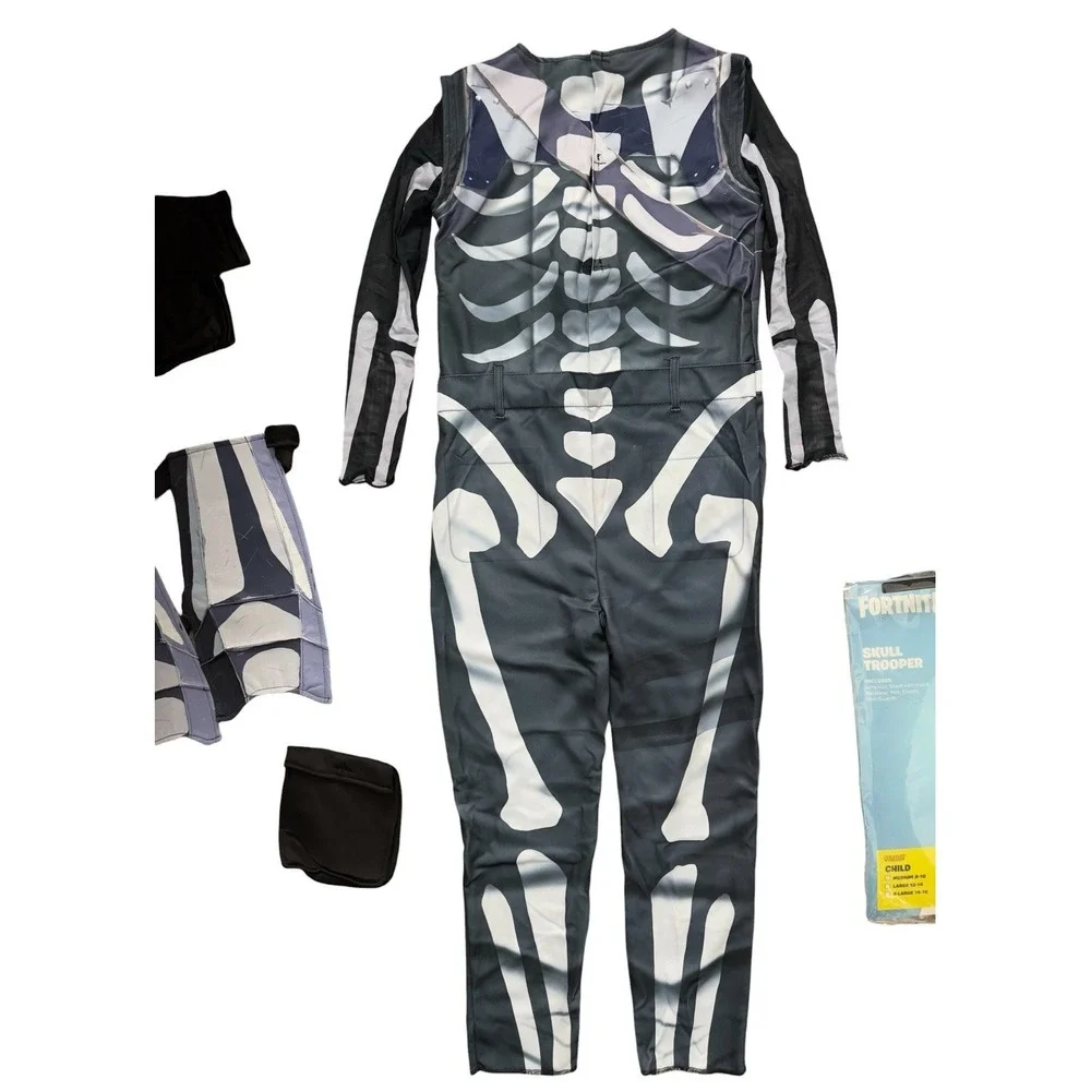 Spirit Fortnite Kids Skull Trooper Skeleton‎ Costume Size M (8-10)
